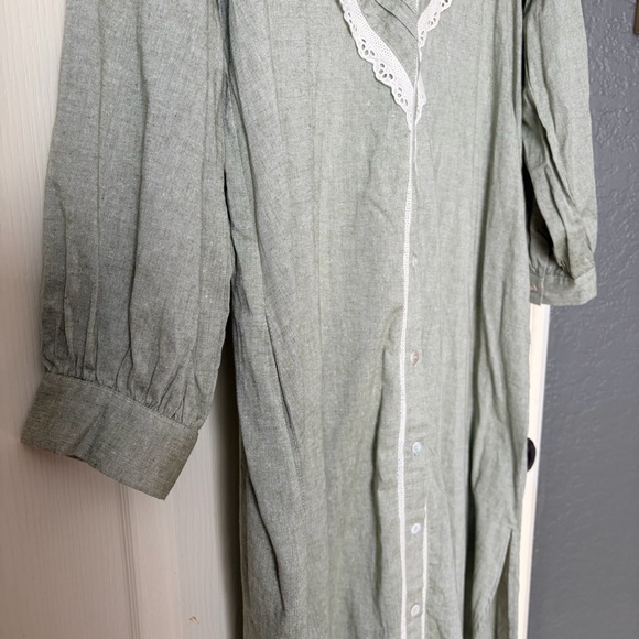 Pomander Place Tuckernuck Green Lace Detail Midi Dress, XL - Picture 4 of 12